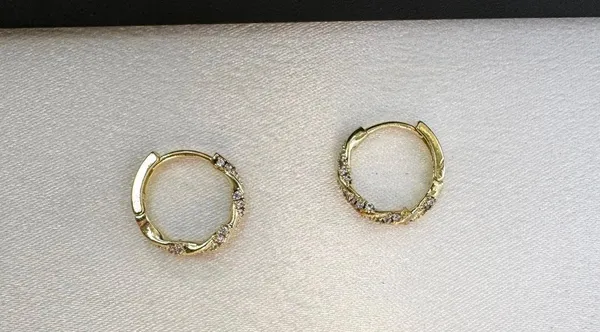 14mm Small Gold Hoop Earrings for Women - Image 2
