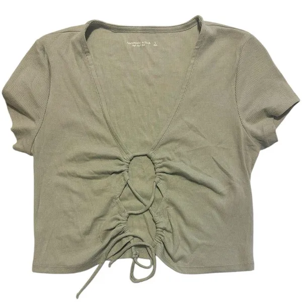 Abercrombie & Fitch Lace Up Top Size Large - Image 2