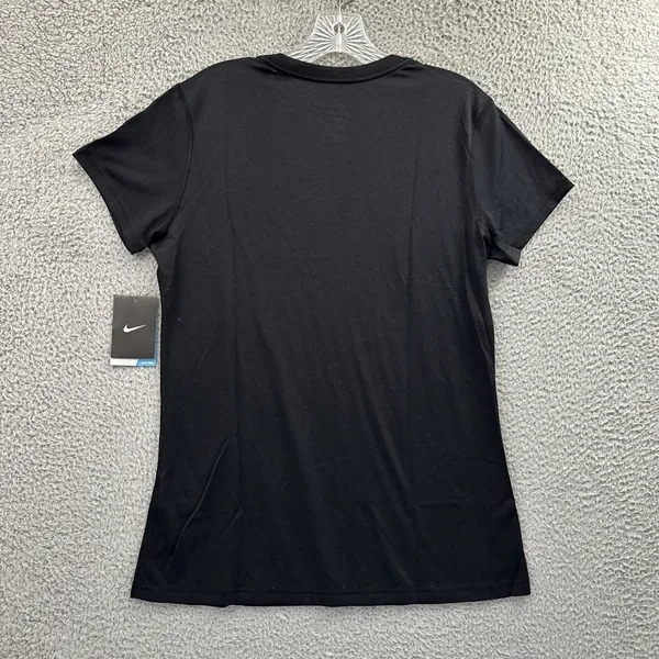 NWT Nike‎ Dri Fit Legend Short Sleeve Shirt Black Athletic Women's Medium - Image 2