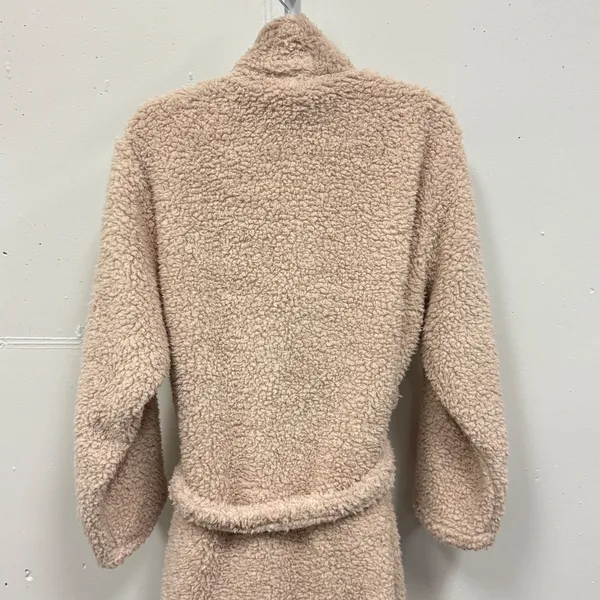 Pottery Barn Unisex Cozy Comfort Robe Teddy Plush Cozy Comfy Belted Large Beige‎ - Image 7