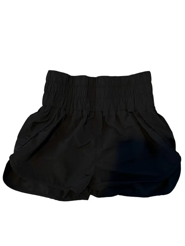Zenana Outfitters Black Elastic-Waist Athletic Ruffle Shorts - Image 2