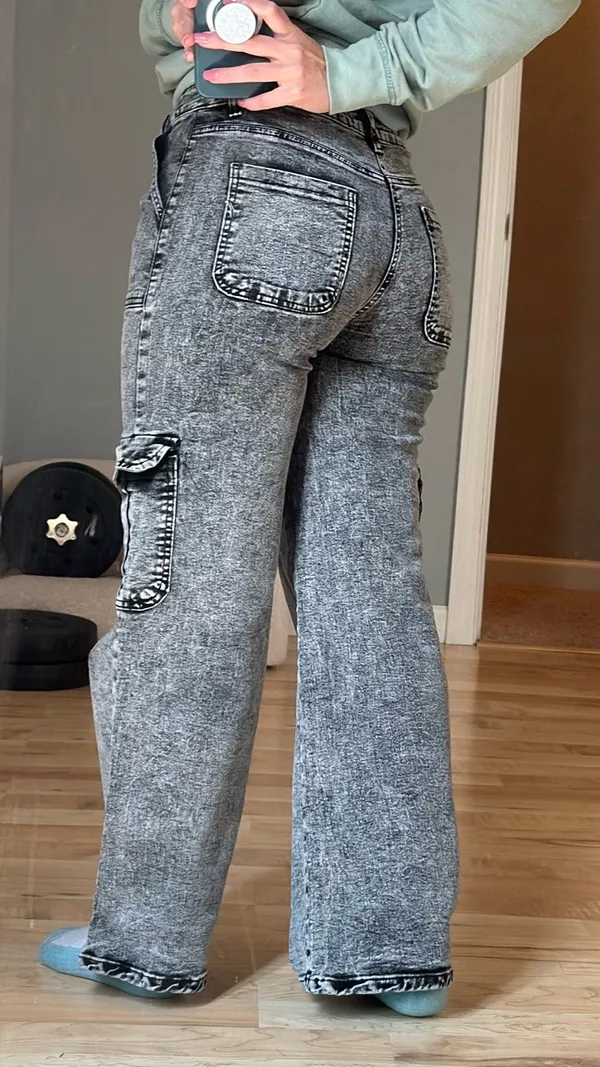 Black Faded Disclosure Jeans Size 28 - Image 3
