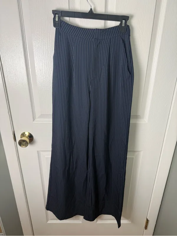 Princess Polly Briana Set Navy Pinstripe 0 - Image 7