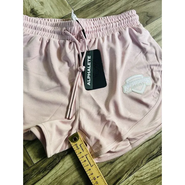 NEW Alphalete Woman’s Varsity Short - Pink ,size Small - Image 4
