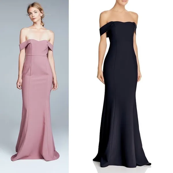 Likely Bartolli Off-Shoulder Mermaid Gown Navy Size‎ 2 NWT - Image 12