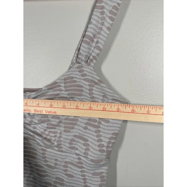 Free People Medium Womens Dress Floral Bodycon Textured Tank Gray Cotton Blend - Image 3