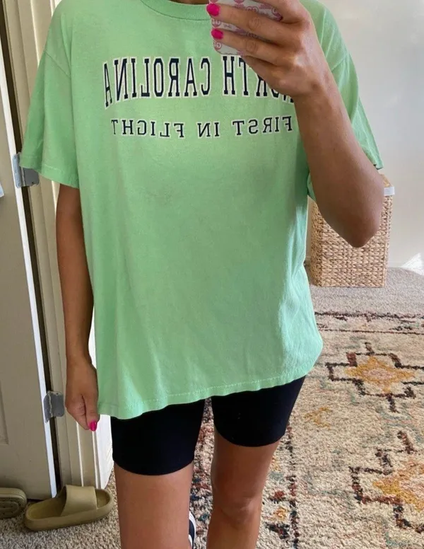 Y2K North Carolina Tee Green Size L - Image 3