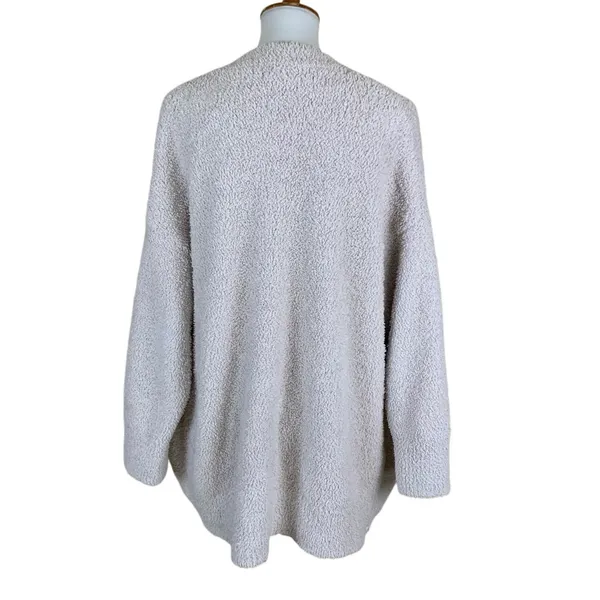 Barefoot‎ Dreams CozyChic Taupe Open Front Cardigan Soft Lounge S M - Image 2