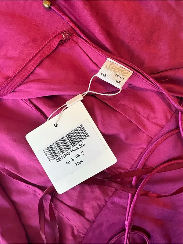 Selfie Leslie Magenta Satin Ruffle Skort - Image 5
