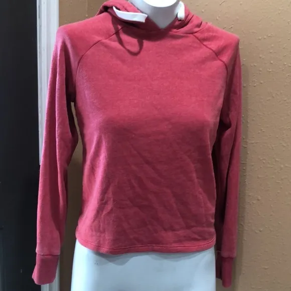Colsie Women's Red Hooded Sweatshirt XS Long Sleeve Casual Top - Image 3