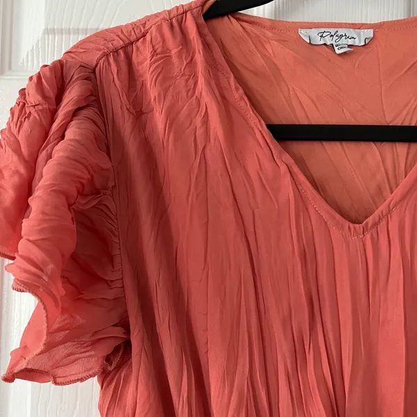 Polagram Jessakae Coral Crinkle Dress - Image 5