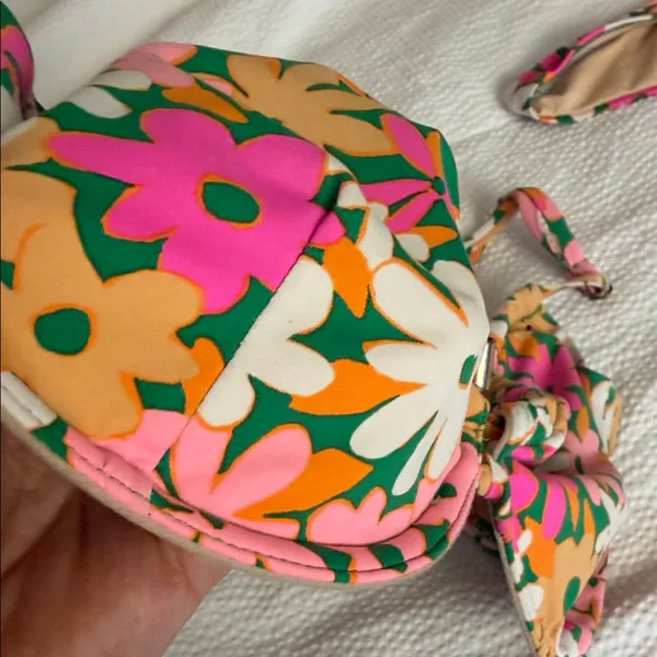 Cotton on Body Swim Floral Bikini Set in Pink, Green & White szL - Image 5