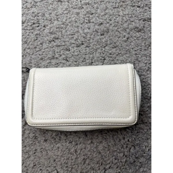Michael Kors Jet Set Travel Optic White Pebbled Leather Smartphone Wristlet - Image 3