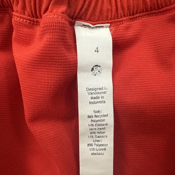 Lululemon Hotty Hot Shorts High Rise 4" Hot Heat Athletic Athleisure Women's 4 - Image 5