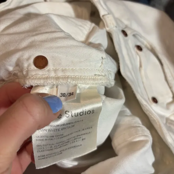 Acne Studios Town White Vintage Jeans - Image 7