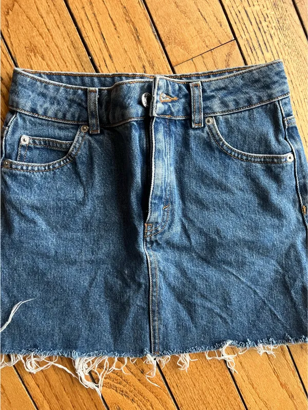 Topshop Denim Mini Skirt - Image 2