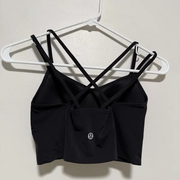 Lululemon Like A Cloud Longline Light Support Black Sports Bra - Image 3