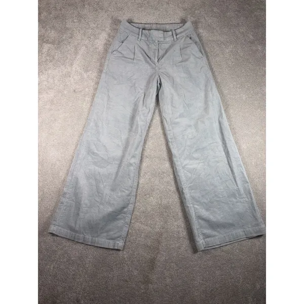 american eagle wide leg‎ trousers Corduroy Light Blue 2 Reg Stretch Waist Pants - Image 2