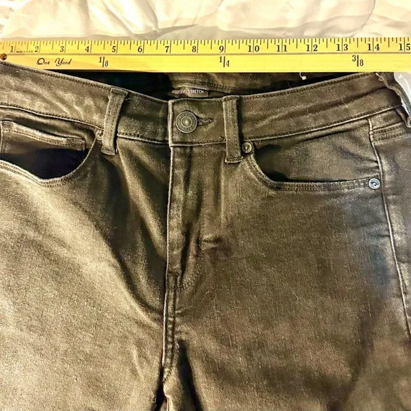American Eagle Jeans Size 10 Regular Inseam 30 inches Black Boot cut - Image 4