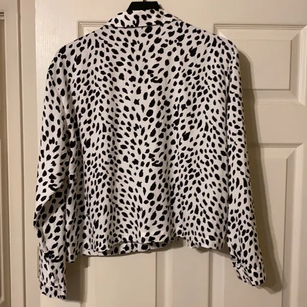 NWT Express Dalmatian spotted button down blouse - Image 2
