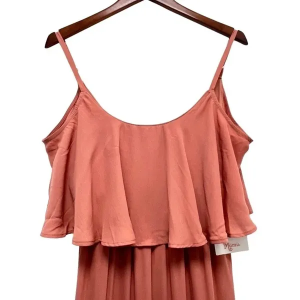 Show Me Your Mumu Caitlin Ruffle Maxi Dress Rustic Mauve Special occasion Size S - Image 4
