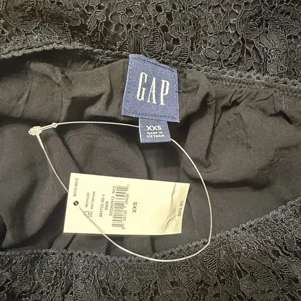 Gap Black Lace Midi Midi Skirt(Size XXS) - Image 10