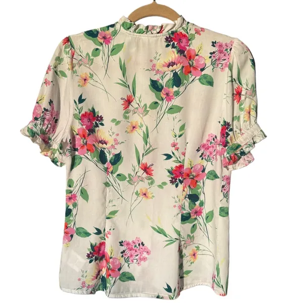 Size Small Kut From The Cloth Floral, Button Down, Ruffle Collar - Image 7