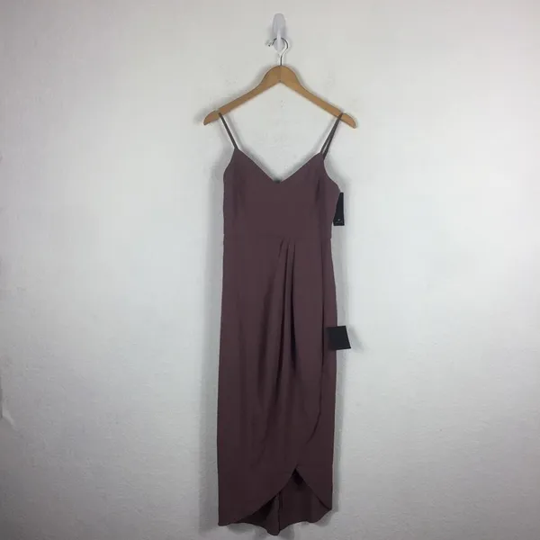 NWT Lulus Reinette Mauve Purple Corset Slip Midi Dress Small Cocktail Wedding - Image 3