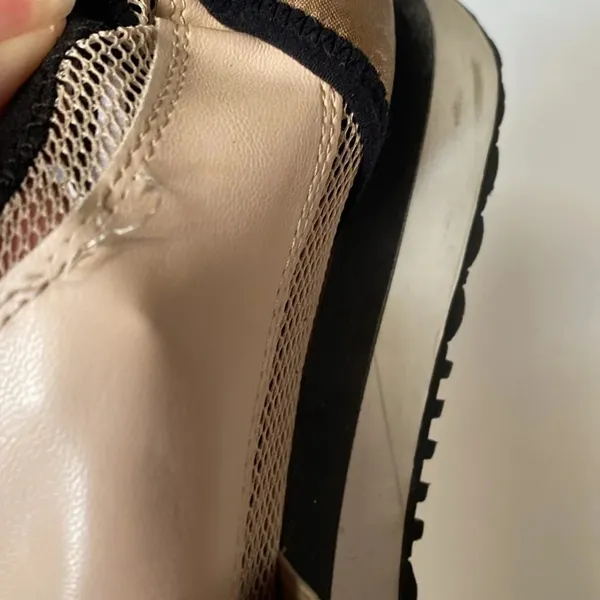 Steve‎ Madden Rose Gold Black Two Tome Kaison Size 8 Fashion Sneakers Pink Mesh - Image 10