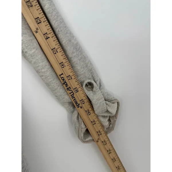 Ann Taylor Knit Blazer Jacket Gray Heather Cotton One Button Roll Tab Sleeve 6 - Image 10