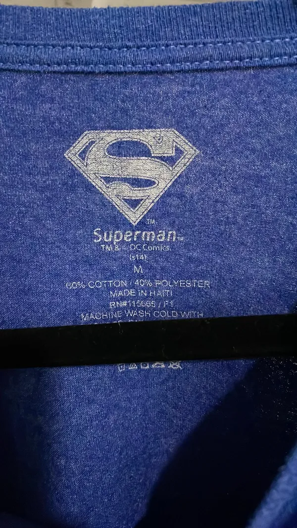 Super Man T Shirt Size M - Image 2