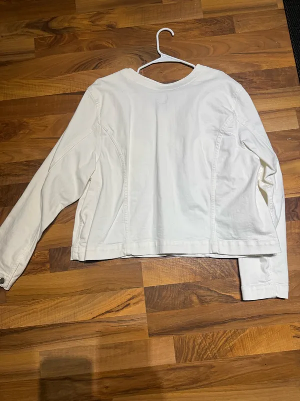 🌸GAP Denim Off-White Snap-Front Jacket - Image 3