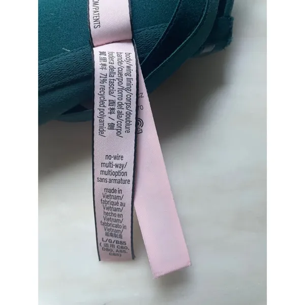 Victorias Secret No Wire Multi Way Bandeau Bra Teal Green Lightly Lined Large - Image 3