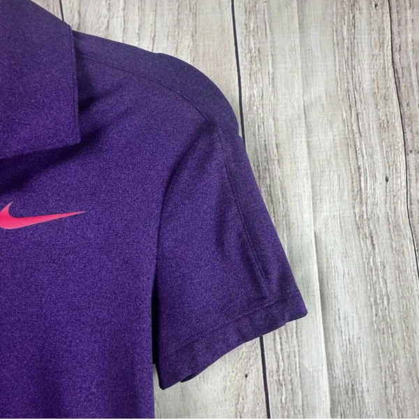 Women's Nike Golf Purple Button Down Polo Shirt - Image 6