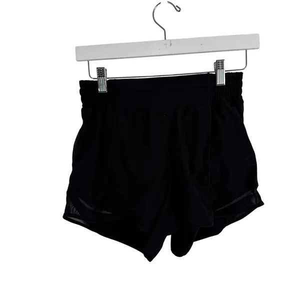 Lululemon Hotty Hot High Rise Lined Short 4" Long Black Athletic Gym Womens 4 - Image 2