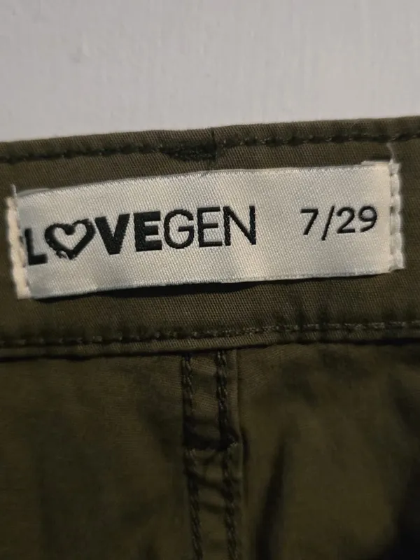 Love women s Olive Cargo Pants - Military Green Utility Style - Image 8
