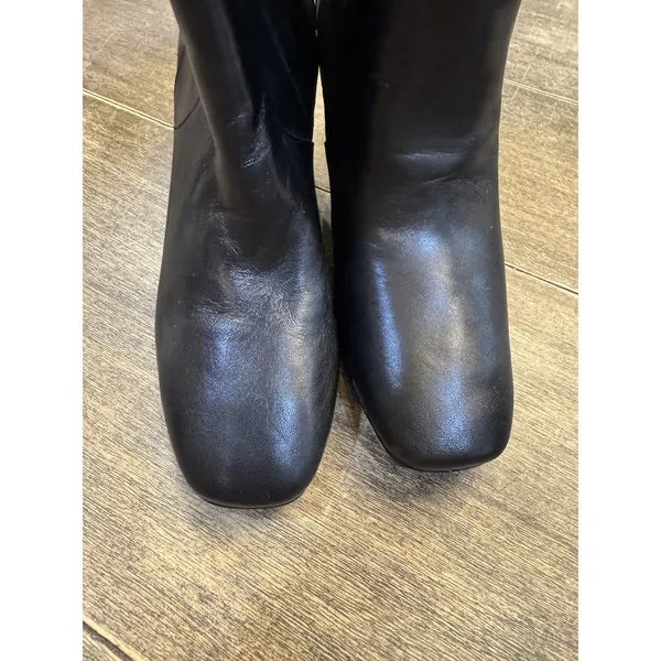 COLE HAAN CHRYSTIE women leather block heel knee-high boots COLOR BLACK SIZE 5.5 - Image 6