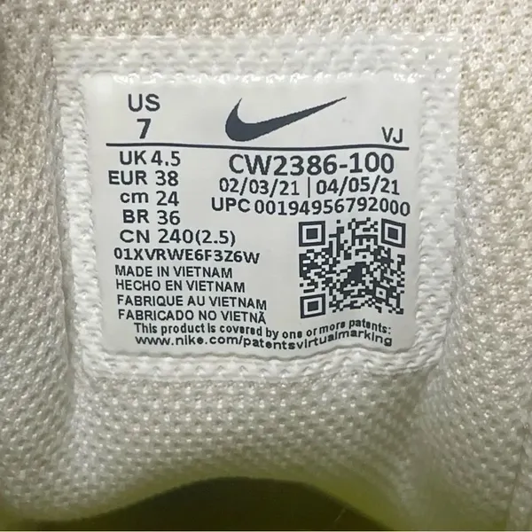 Nike Crater Impact Women's Summit White Grey Fog Sneakers Size 7 - Image 4