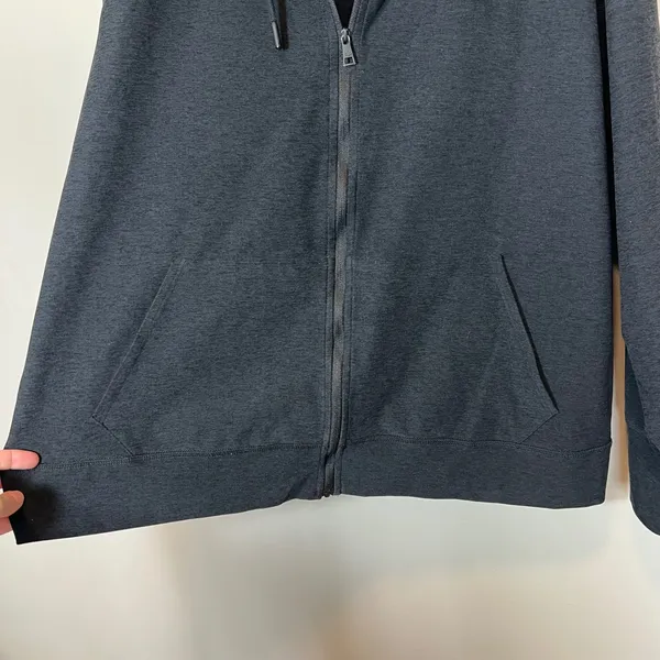 Beyond Yoga Spacedye Full Zip Hoodie Charcoal Heather Gray Women 2X Activewear - Image 6