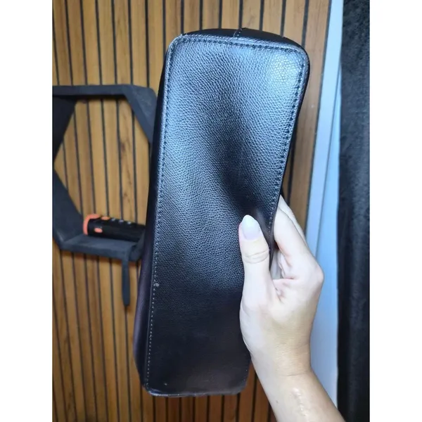 Michael Kors Black Leather Tote Bag Shoulder Purse - Image 5