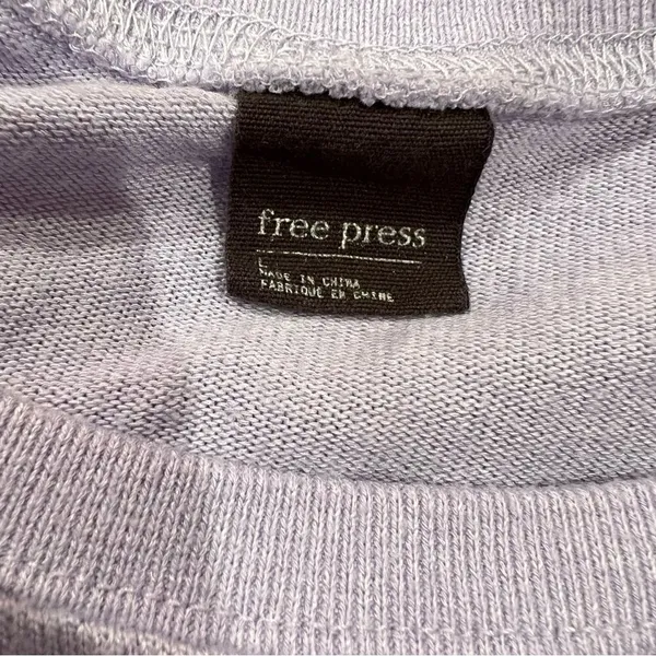 Free Press Purple Lovers Gonna Love Long Sleeve Loose Fit Shirt Women’s Large - Image 3