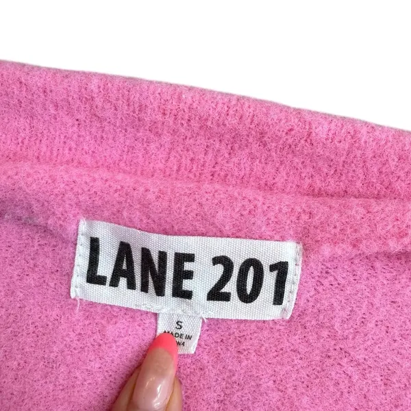 Lane 201 Women’s Size S Drop Shoulder Pullover Sweater Hot Pink Barbiecore Comfy - Image 3