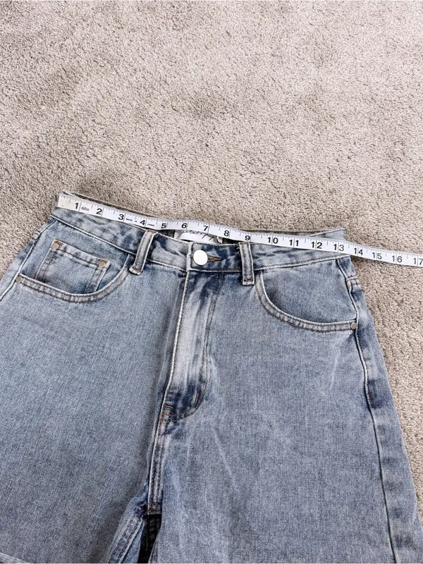 Petal & Pup Women’s High Rise Denim Shorts 4” Raw Hem in Medium Wash 4 - Image 6