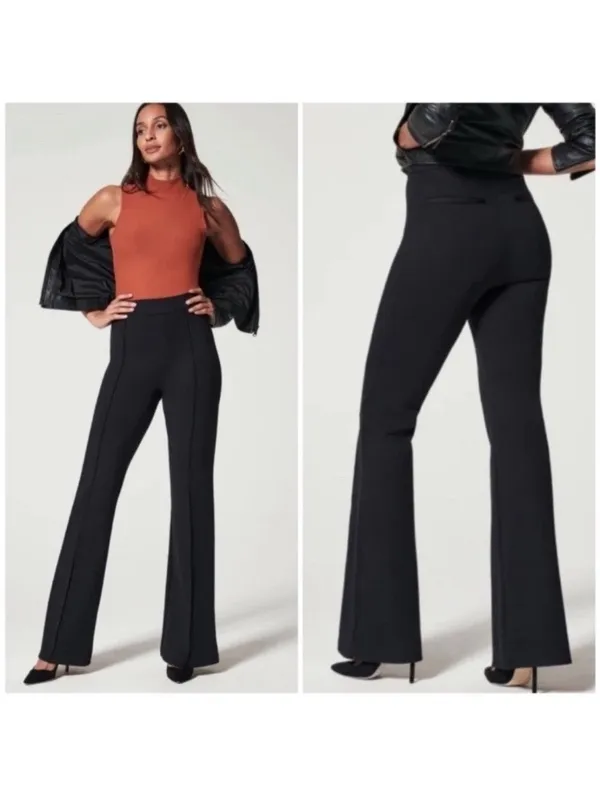 SPANX Perfect Fit Ponte Flare Pull On Pants in Black Women’s Small 20252R - Image 14