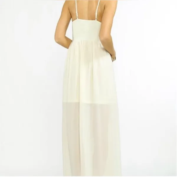 Flying Tomato Sleeveless Embroidered Lined Goddess‎ Maxi Dress Medium Bohemian - Image 3