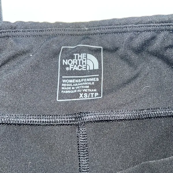 The North Face knit pants pull on XS mid rise black logo wide leg womens stretch - Image 8