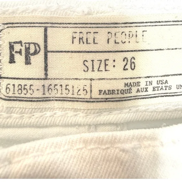 Free People Skinny Jeans High Rise‎ Stretch Denim White Slim Fit Womens 26 - Image 3