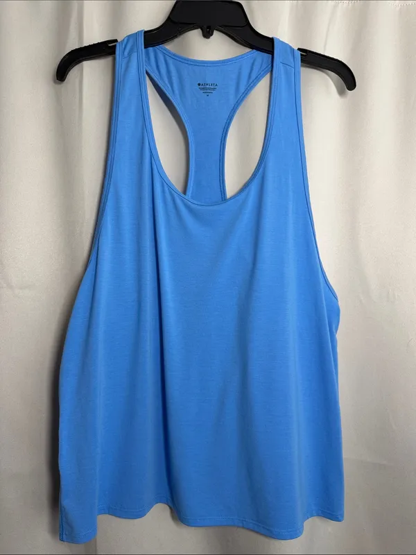 Athleta With Ease Sport Racerback Tank Top Cornflower Blue Medium - Image 3