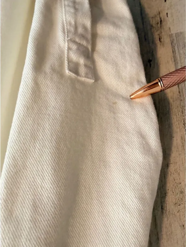 ZARA White Denim Ruffle Western Shirt Jacket Shacket Size M - Image 5