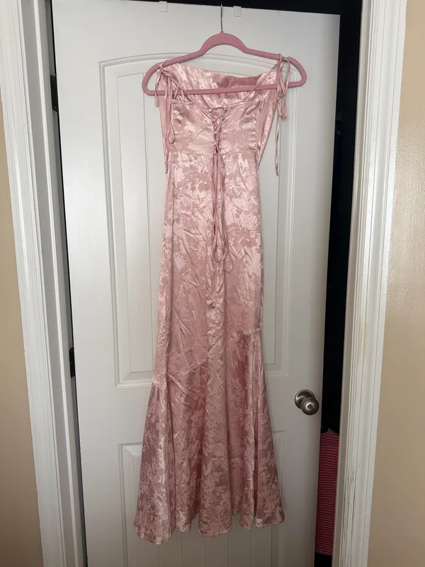 Pink satin dress Size XS - Image 2